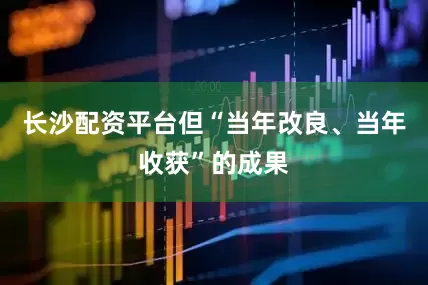 长沙配资平台但“当年改良、当年收获”的成果